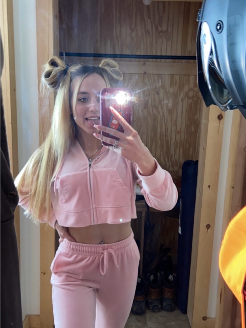 Colsie Pink Cropped Lounge Set